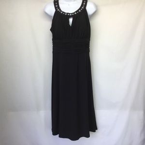 Dressbarn Dress Black Sleeveless Empire Waist Sz 8
